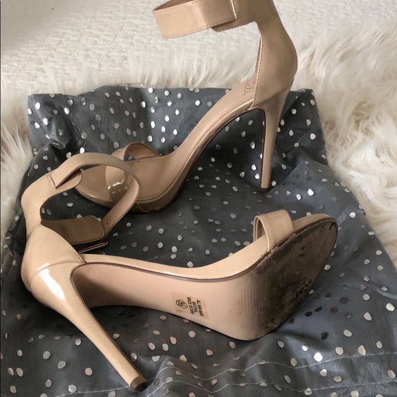 Nude Patent Ankle Strap Heels - Picture 5 of 7